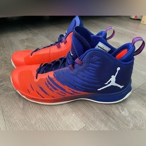 Jordan SuperFly 5 - Medium Red/Navy Blue/Orange-White
